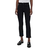 Good American Women's Good Legs Straight Crystal Fringe Jeans