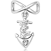 Chili Jewelry Faith Hope Love Anchor Charm Compatible with Pandora Charms Bracelets