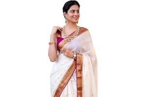 MAHEK Banarasi kanjivaram Sarees for Women's Indian Saree Fancy Wedding saree Party Wear sari & Blouse Piece.