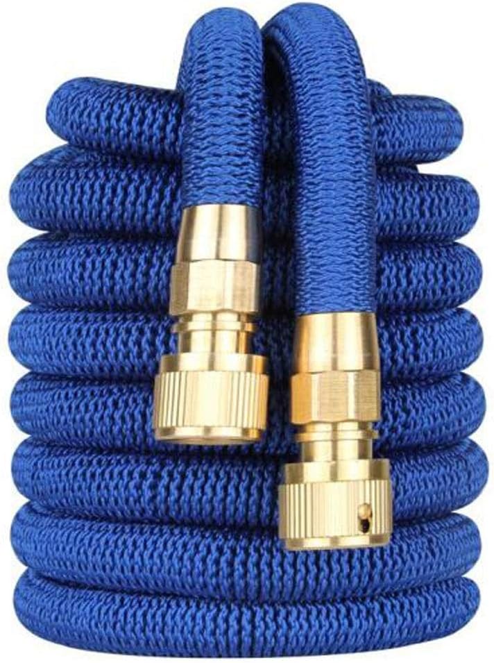 LQUIDE Watering Hose Gardening Sprinkler Water Gun Household Metal High Pressure Water Gun Telescopic Water Pipe, Expansion After Water Injection 30m Suit, Blue Welcom
