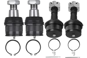 SCITOO 4pcs Front Suspension Kit Lower Upper Ball Joint Fit 1994-1999 For Dodge Ram 2500 3500 4WD Ram 3500 RWD 2000-2005 For Ford Excursion 4WD 1999-2019 For F-250 Super Duty 4WD