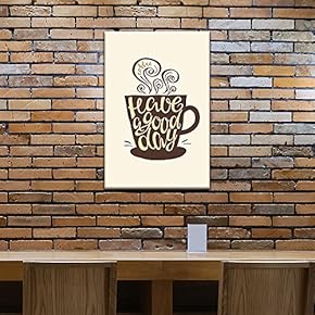 Canvas Wall Art - Have a Good Day on Coffee Cup - Giclee Print Gallery Wrap Modern Home Art Ready to Hang - 12x18 inches