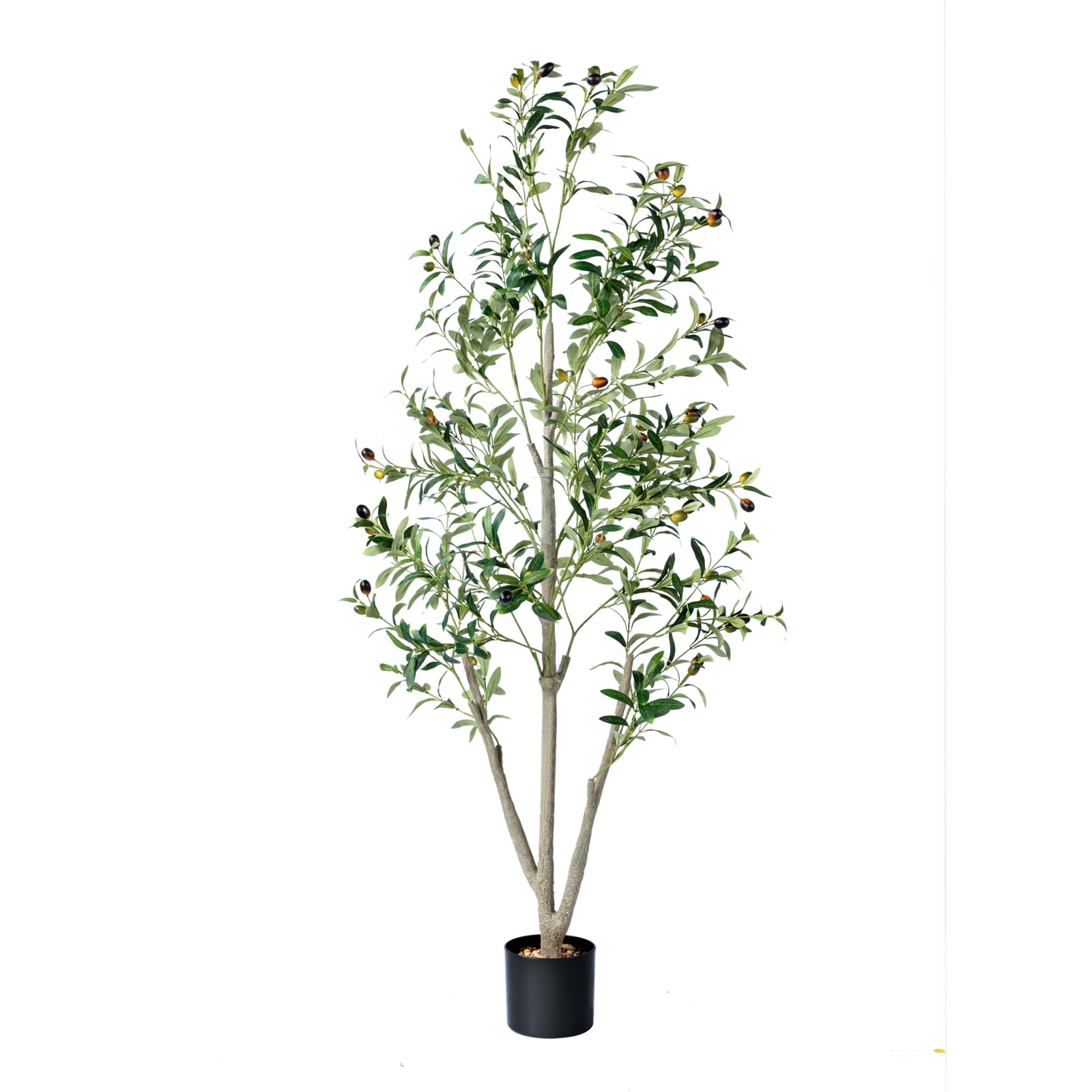 Olive Trees Artificial Indoor, 5FT Tall Faux Olive Tree with Moss and ...