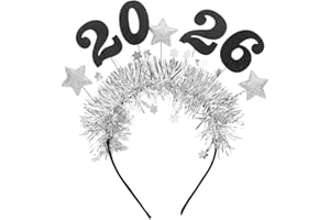 FRCOLOR Happy New Year Headband Tiara: 2026 Lightweight Star Hair Hoop for New Year'S Eve Party - Stylish Costume Accessories for Girl Women