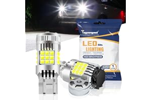 Teguangmei 7443 7444NA LED Reverse Light Bulbs, 2640LM 26W Super Bright Canbus Error Free White Back Up Light w/Turbo Fan, No Hyper Flash 12V Car LED Reverse Backup Brake Stop Tail Light 2PCS