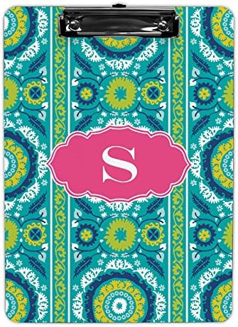 Whitney English AZCP01-SI-W-K "Letter K" Suzani Single Initial Clipboard