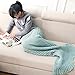 ONEPACK Mermaid Tail Crochet Blanket,Handmade Mermaid Blanket for adult,Super Soft Comfortable for All Seasons Sleeping Reading Watching Working Sofa Camping Blankets(Adult,73