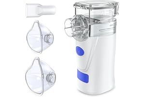 DUKUANGGT Portable Nebulizer, Handheld Mesh Nebulizer Machine for Adults and Kids, Metered - dose Inhaler Accessory, White