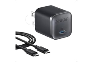 Anker Nano Charger, 45W Fast Charging, Compact and Foldable Plug USB C Charger Block for iPhone 17 Series, MacBook, Pixel 9, 