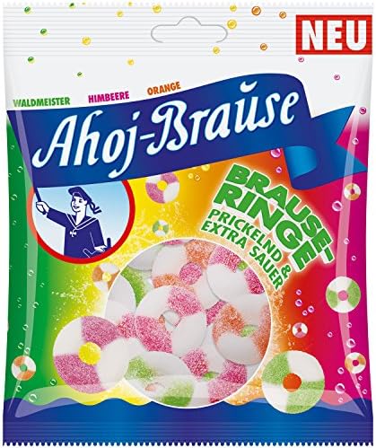 Ahoj-Brause shower rings Sparkling &amp; Extra Sour (2 x 225g)