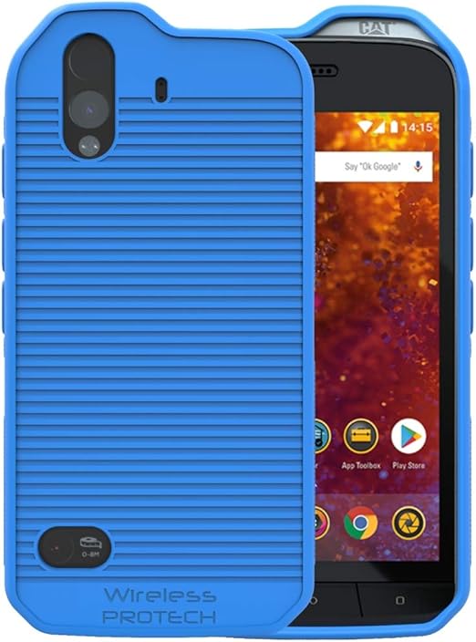Amazon Com Cat S61 Case Wireless Protech Flex Skin Tpu Material Case For Caterpillar Cat S61 Phone Blue
