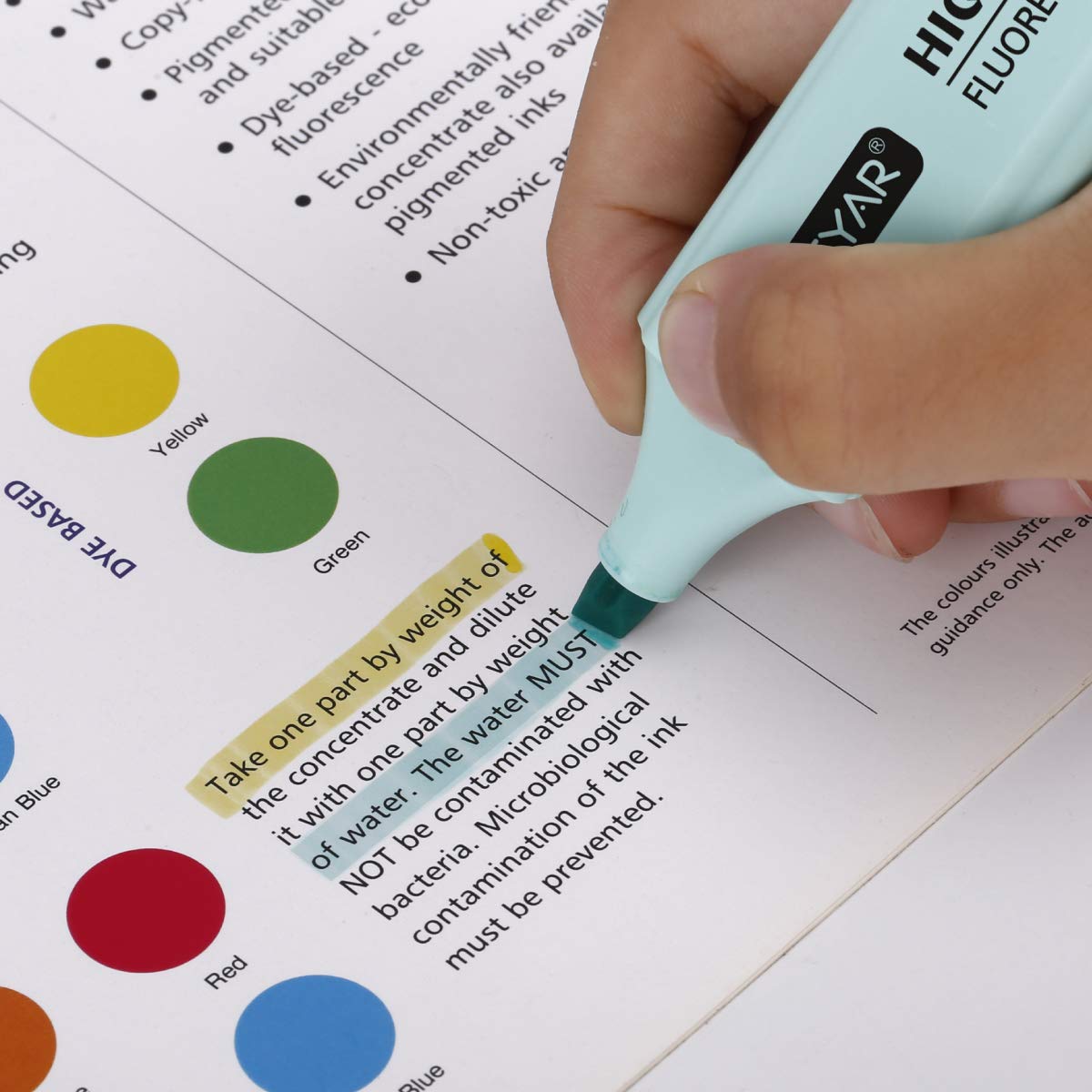ZEYAR Highlighter, Chisel Tip Marker Pen, AP Certified, Assorted Colors, Water Based, Quick Dry (12 Colors)