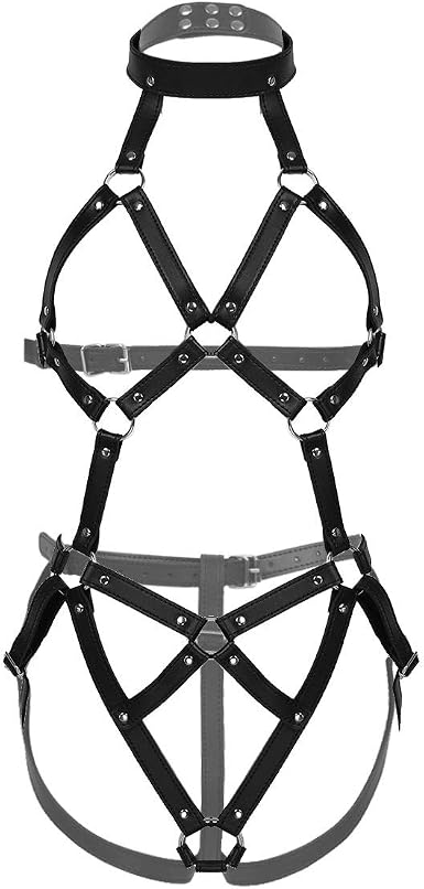 IEFIEL Harnais Ceintures Homme Femme Erotique Body Bodysuit Creux Cage