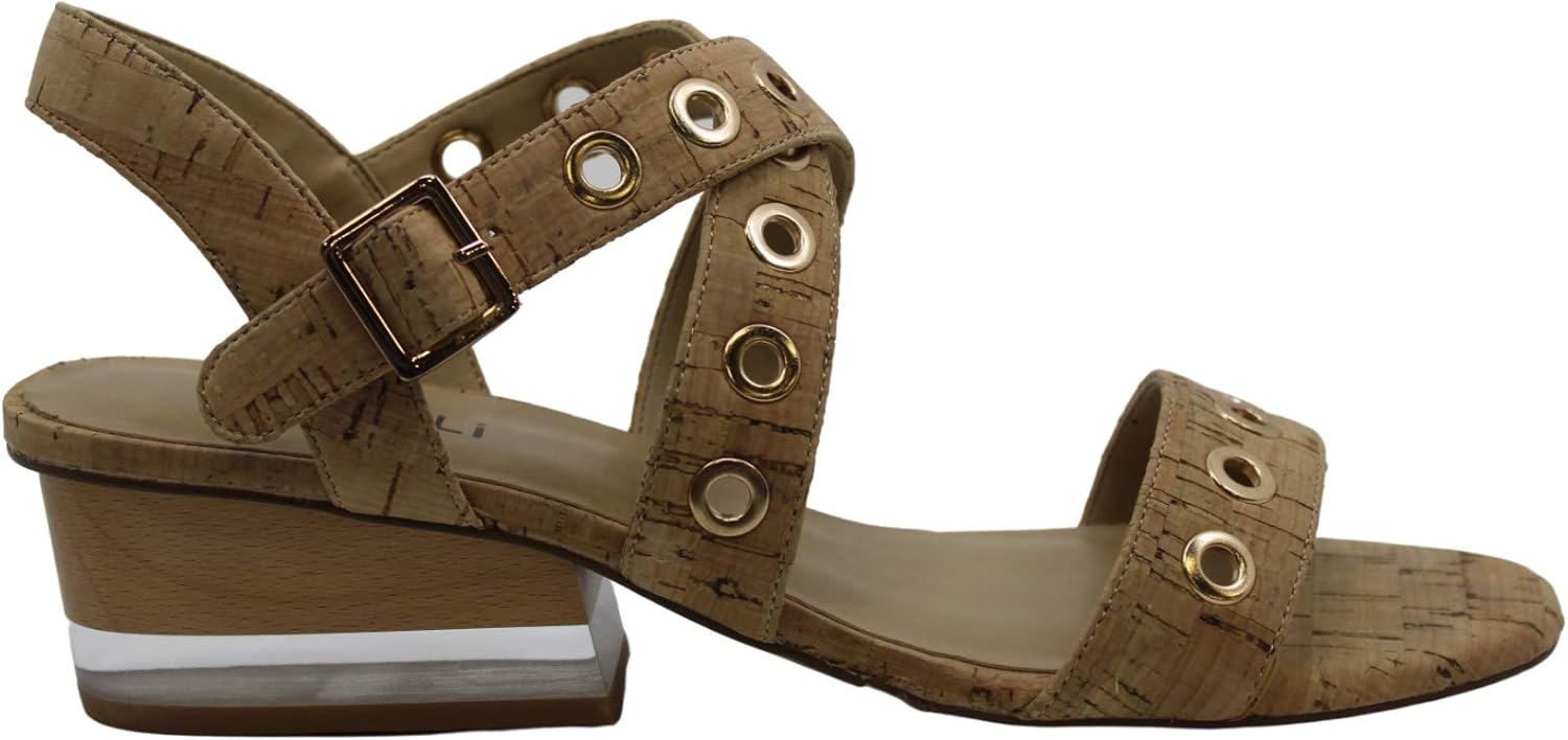 Vaneli Womens Chatel Open Toe Casual Ankle Strap Sandals Brown Size 8.5 Narrow Amazon.co.uk