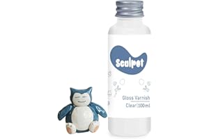 WAN2TLK 100ml Air Dry Clay Glaze, Clay Varnish for Air Drying Clay, Clear Acrylic Varnish for Craft Pottery Waterproof & Gloss Finish