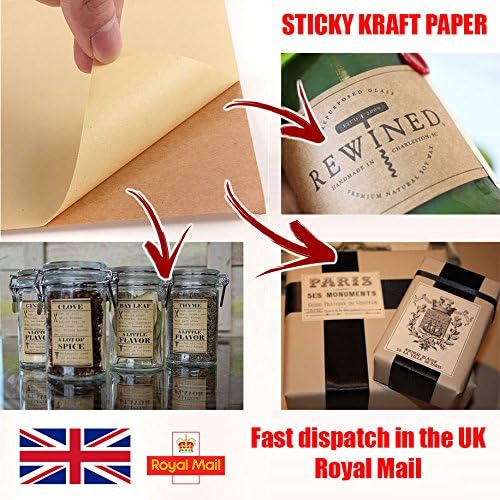 Evergreen Goods A4 10 Sheets Kraft Matte Printable Sticker Paper Labels, Brown - Image 4