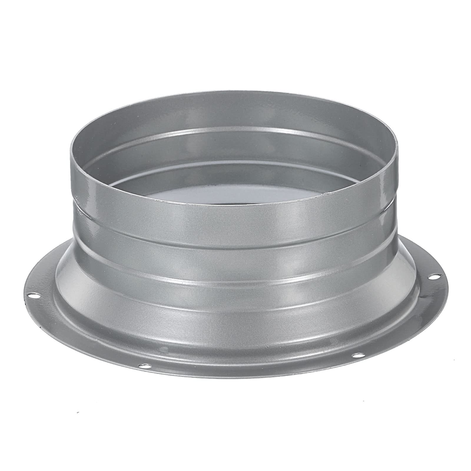 PATIKIL 5 Inch Duct Connector Flange, Metal Fitting Straight Pipe Flange Round Ventilation Air Duct for Heating Cooling Ventilation HVAC System