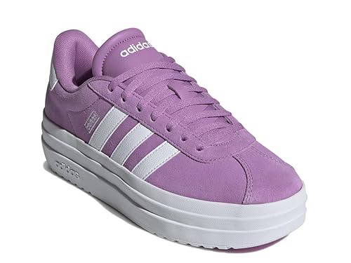 adidas Women's VL Court Bold Sneaker, Preloved Purple/White/White, 5