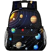 AUUXVA Space Backpack for Kids, Neutral Preschool Toddler Bookbag Boy Girl, Childish Solar System Planets Kids Back Pack Kindergarten Children Bag Nursery Junior Primary Student Travel School Bag