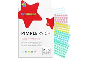 Dr. Zitacne Pimple Patches for Face, Star Hydrocolloid Acne Patches Professional 255 ct. 5 Colors & 5 Sizes(8/10/12/14/16mm) Suit Various Blemish, Cute Spot Stickers Invisible Zit Absorbing, Tea Tree