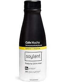 Soylent Meal Replacement Drink, Cafe Coffiest/Cafe Mocha, 14 oz Bottles, Pack of 12 (Packaging May Vary)