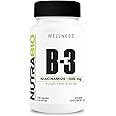 NutraBio Niacinamide Supplement for Normalized Blood Lipids, Better LDL & HDL Levels, Flush Free Vitamin B3, 500mg - 120 Vegetable Capsules