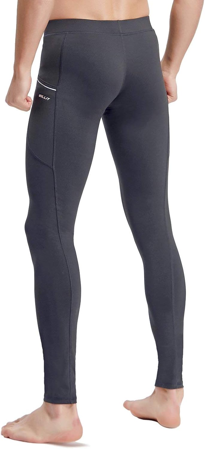Willit Men's Active Yoga Leggings Pants Dance Running Tights with Pockets Cycling Workout Pants Quick Dry : Clothing