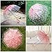 Clear Bubble Umbrella Half Automatic Flower Dome Shape Rain Umbrella