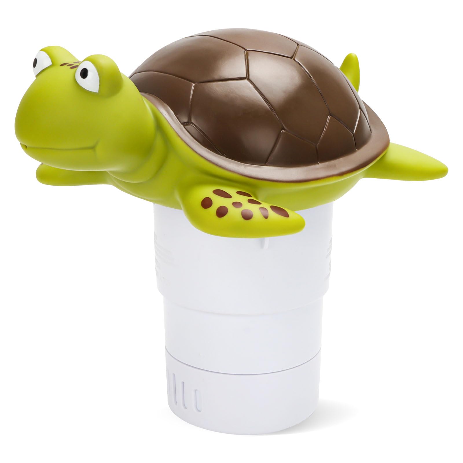 Photo 1 of Merkia Pool Chlorine Floater, Large Capacity Floating Chlorine Dispenser Fits Up to 5 Pc 3-Inch Chemical Tablets, Heavy-Duty Plastic-Anti-Aging,Top Vacuum Design- Prevent sinkin (Turtle)