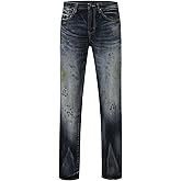 Men's Casual Straight Jeans Slim Retro Vintage Denim Pants Streetwear
