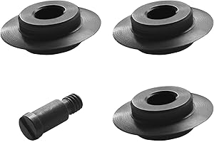 QQZ TC1A Replacement Tube Cutter Wheel Set, for Imperial Tube cutter, 3 Wheels and 1 Screw, Black