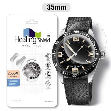 Smartwatch Screen Protector Film 35mm for Round Wrist Watch Healing Shield Analog Watch Glass Screen Protection Film (35mm) [1PACK]