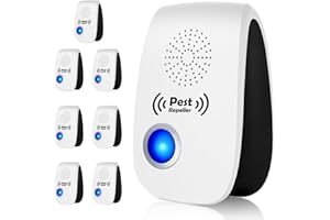 DOS VECES Upgraded Ultrasonic Pest Repeller, Indoor Pest Repellent 8 Packs, Electronic Plug in Pest Control for Roach, Ant, Rodent, Mouse, Bugs, Mosquito, Spider Repellent for House, Garage, Warehouse