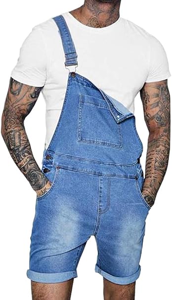 mens overall shorts