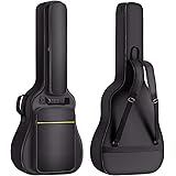 CAHAYA Acoustic Guitar Bag 41 Inch 0.3 Inch Thick Padding Waterproof Guitar Case Gig Bag with Back Hanger Loop and Music Stan