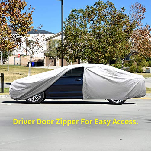 Sedan Car Cover for UV Resistant 228 Inch Outdoor Car Cover All Weather Windproof Waterproof Vehicle Cover