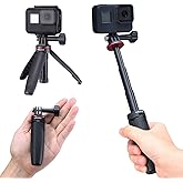Ulanzi MT-09 Extension Pole Tripod, Mini Selfie Stick Tripod Stand Handle Grip for GoPro8 7 6 5 4 Max DJI OSMO Action Insta36