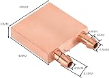 Yunir Pure Copper Water Cooling Block 40mm GPU CPU Liquid Cooler Heat Exchanger view 2