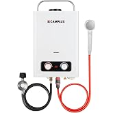 Camplux Pro 6L Portable Tankless Water Heater,Mini Sized Outdoor Propane Gas Water Heater with Portable Handle,Propane Gas Wa