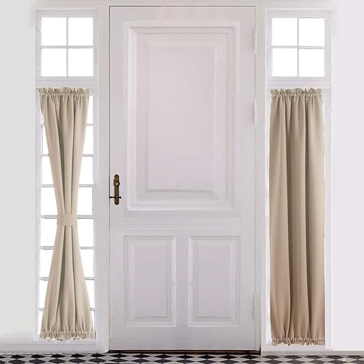 Amazon Com Aquazolax Sliding Glass Door Curtain Panel Solid