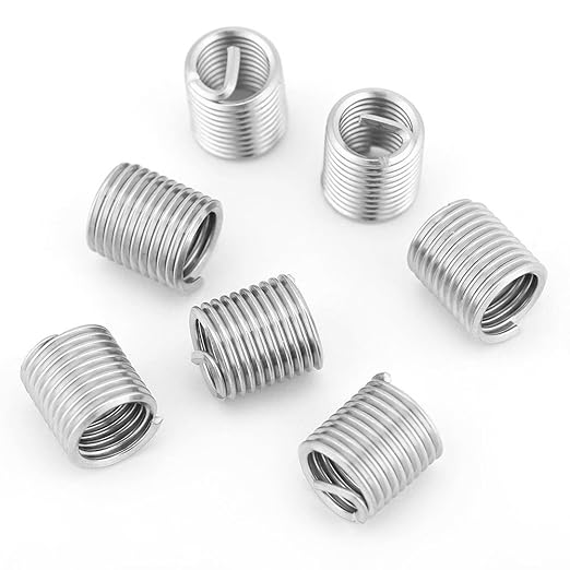 100Pcs Helical Thread Inserts, 304 Stainless Steel Coiled Wire Helical