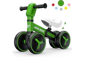 Ancaixin Baby Balance Bike for 1 Year Old Boys and Girls, Toddler Bikes 12-36 Months Baby Riding Toys with 4 Wheels, First Birthday Gifts for 2 3 4 Years Old, Adjustable Seat and Running Trainer