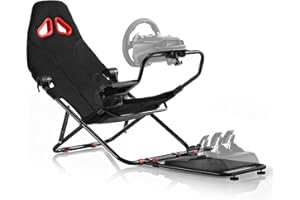 RACGTING Racing Simulator Cockpit for G920 G29 G923, Foldable Racing Simulator for Thrustmaster T248X T248 T300 T150 458 TX Xbox PS5 PS4 PC (Black)