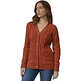 OSABASA Women's Casual Slim Fit Cardigan Sweaters Long Sleeve Button Down Mid Length