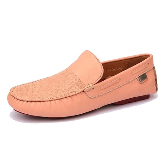 Buy HITZ Pink Leather Loafers for Men at Amazon.in