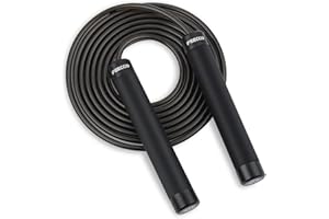 FEECCO FITNESS FEECCO 1/2 lb Weighted Jump Rope for Boxing, Cardio, Crossfit Workout, 8~11ft Range Adjustable Length Steel Ropes with Ball Bearings and Metal Handles, Suitable for Men and Women