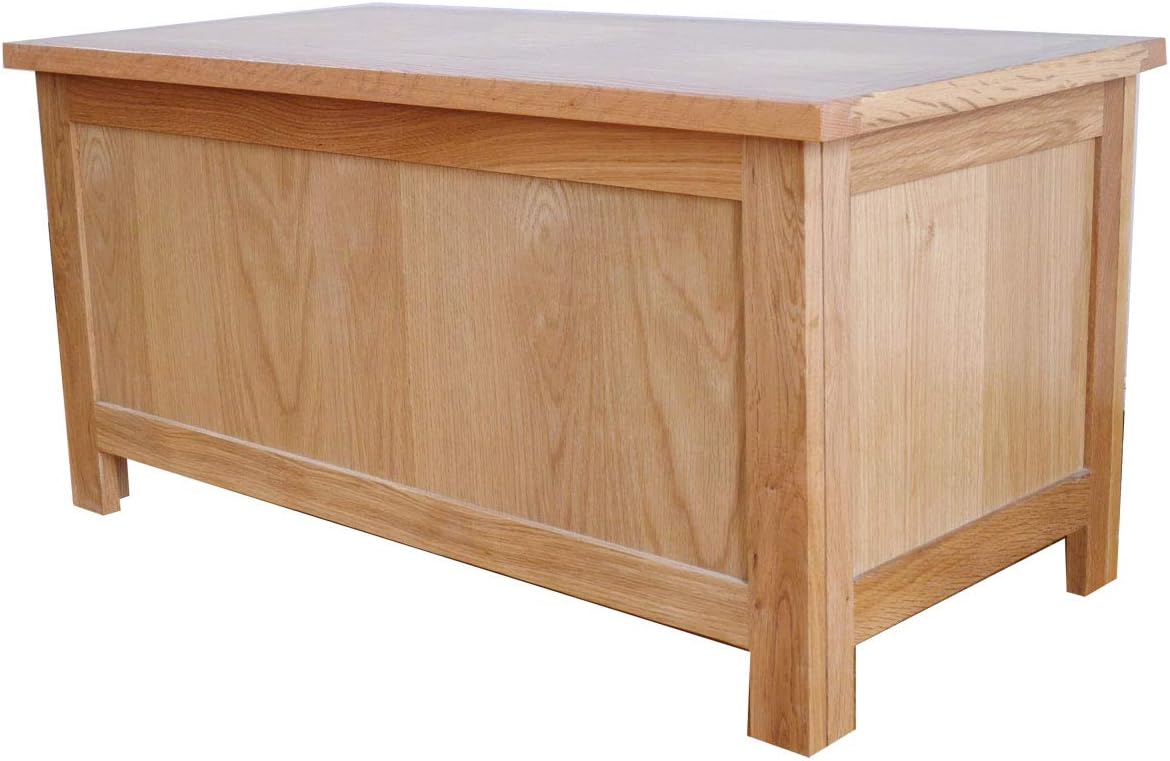 Antique OAK Blanket Box Storage Chest Honey Waxed Light Natural 34″x18