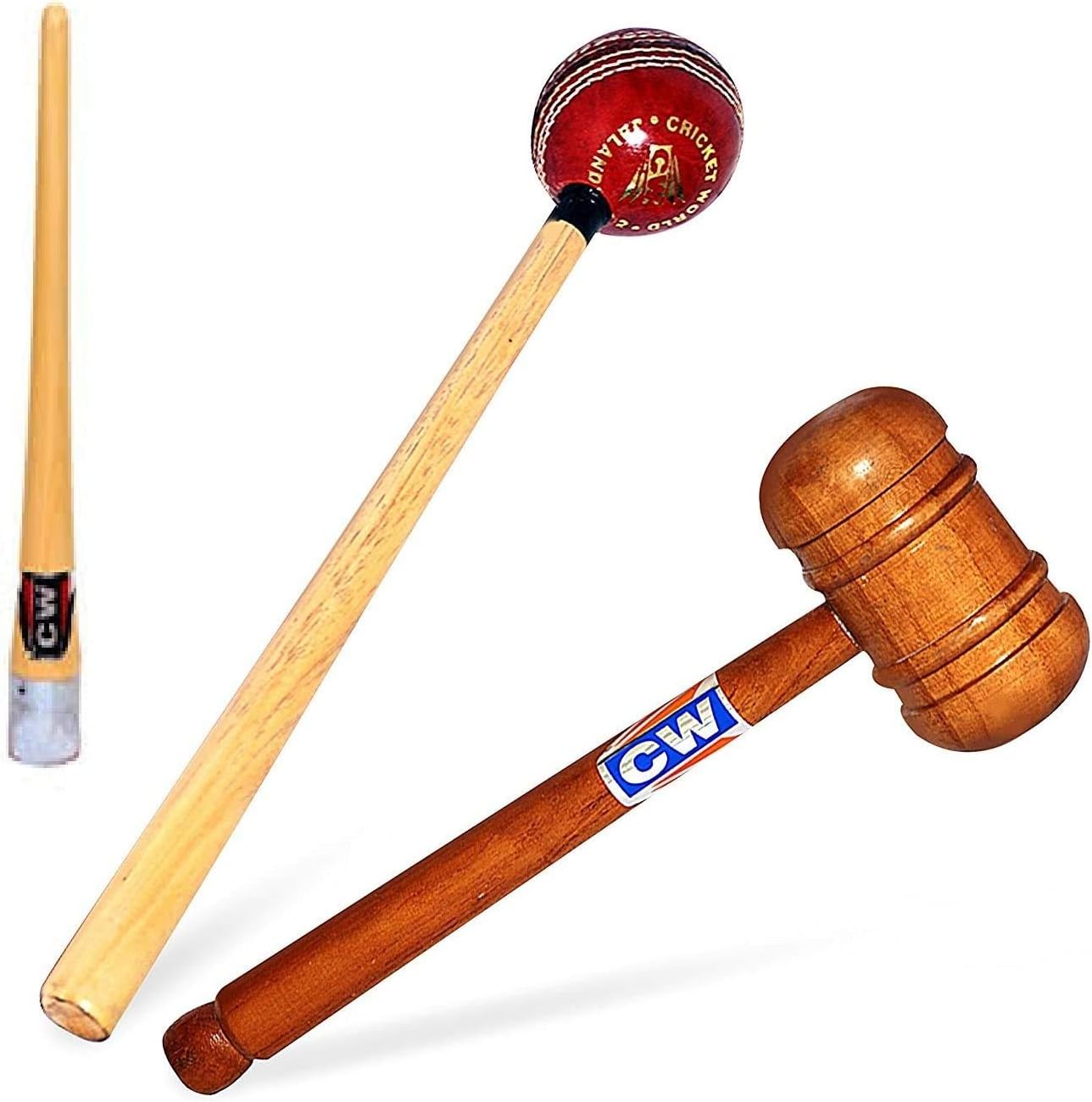 CW Pro7 Cricket Accessories for Men Bat Knocking Mallet with Ball Hammer Sports