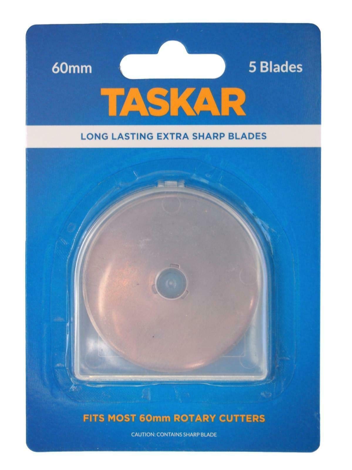 Taskar 60mm Rotary Cutter Blades for Olfa Etc - 5 Pack