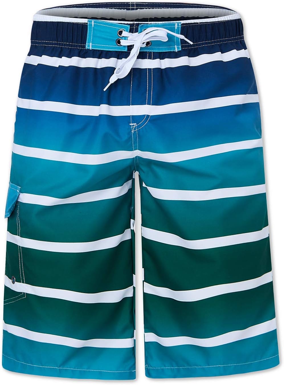 Leapparel Mens Swim Trunks Quick Dry Summer Surf Beach Board Shorts with Side Pockets No Mesh